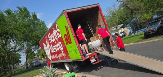 NorthStar Moving movers loading a moving truck for a local move in Austin, Texas