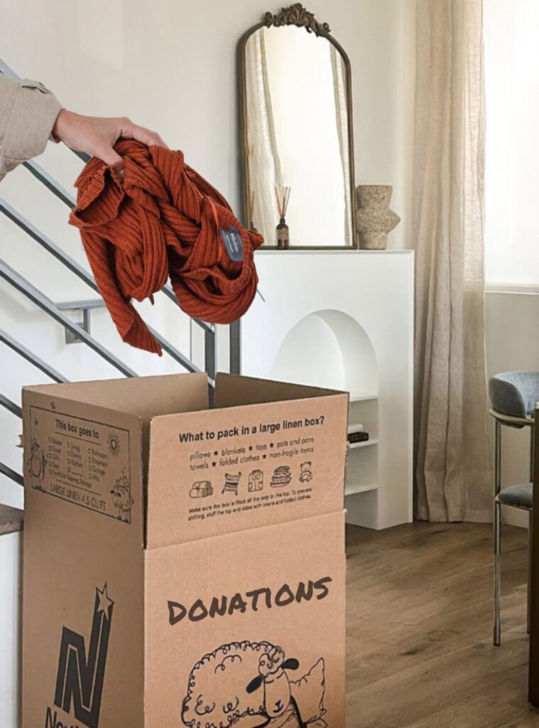 NorthStar Moving recommends decluttering and donating items that you don't want to move before your long distance move.