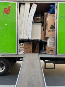 NorthStar Moving trucked carefully packed up for a client moving to Irvine. 